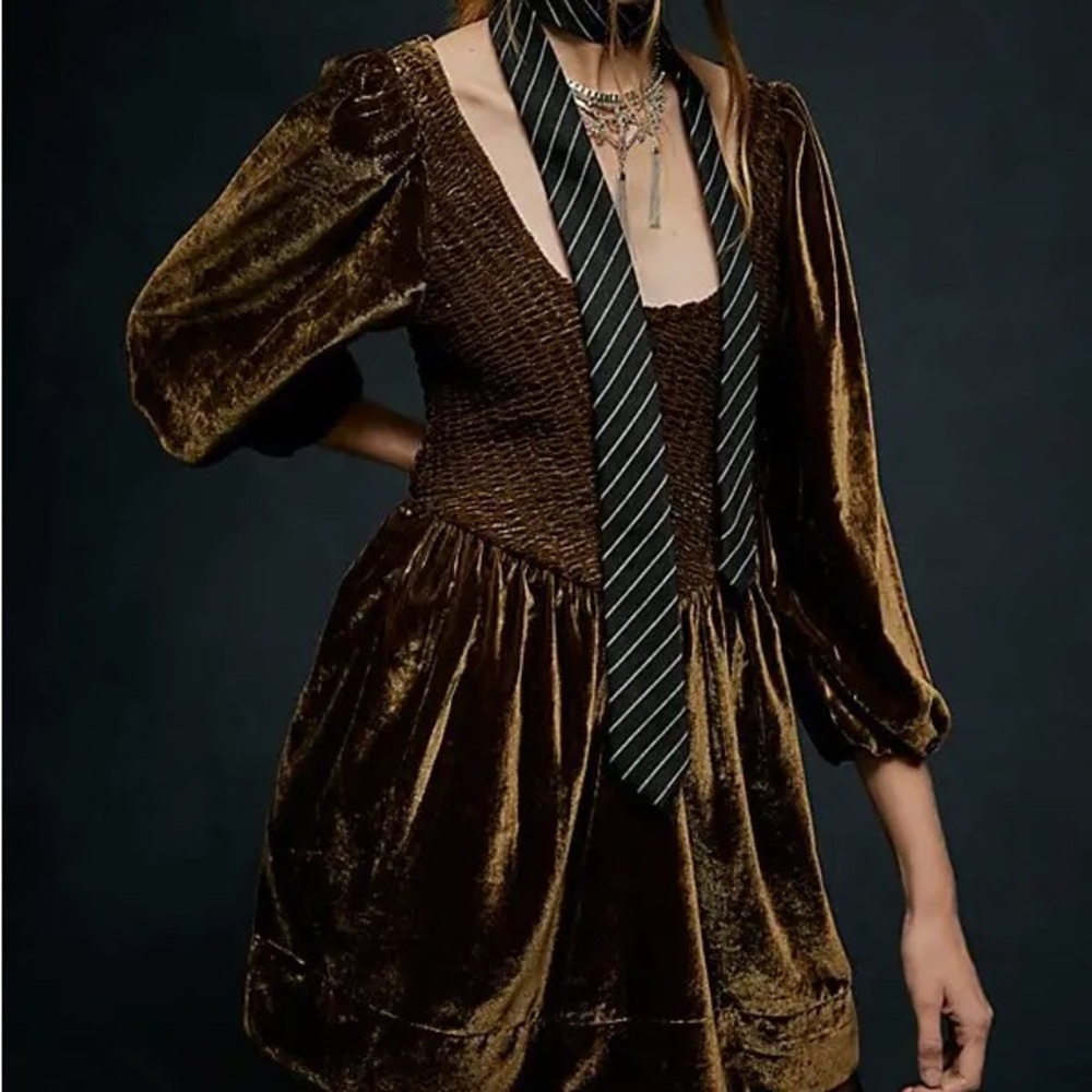 Free People Farrier Velvet Mini Dress